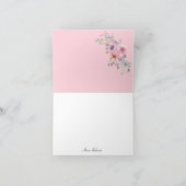 Lettre torse rose A Carte pour notes (Intérieur)