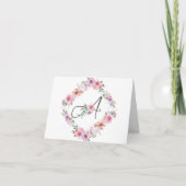 Lettre torse rose A Carte pour notes (Devant)
