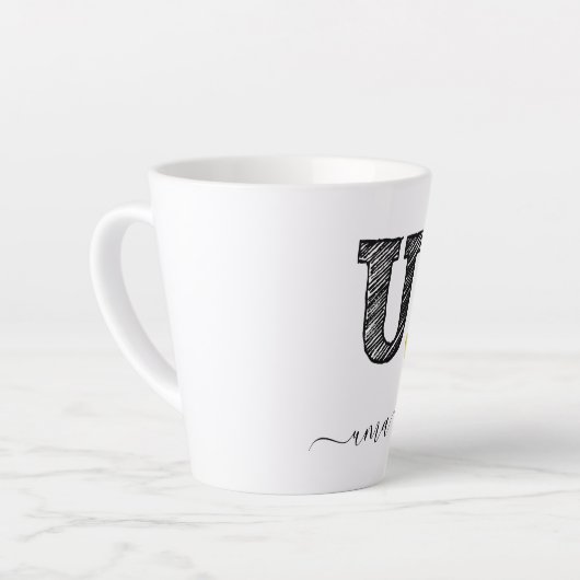 Lettre U, Latte Mug (Angle gauche)