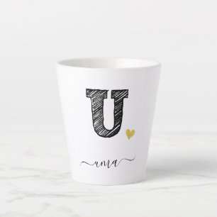 Lettre U, Latte Mug