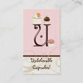 Lettre U Monogram Dessert Boulangerie Cartes de vi