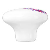 Lettre Un bouton de poignée violet rose monogramme (Côté)