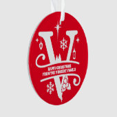 Lettre V Monogramme Nom de famille initial Salutat (devant)