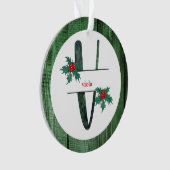 *~* Lettre V Rustic Christmas PHOTO Wood AP44 (devant)