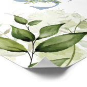 LETTRE VERDOYÈRE BLEUE Affiche de bienvenue Baby s (Coin)