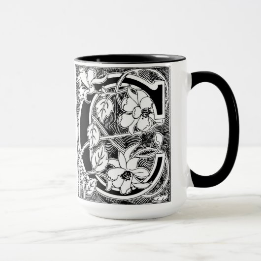 LETTRE VIN Fleur 'C' - Mug (Droite)