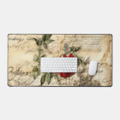 Lettre vintage d'amour parchemin avec fleurs (9) (Clavier et souris)