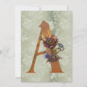 LETTRE vintage DE FLEUVE DE Steampunk CARTES A (Devant)