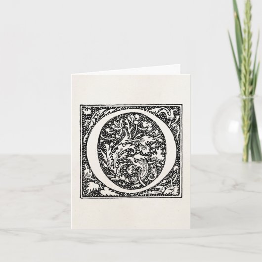 Lettre vintage O Parchemin De Monogramme "O" Initi (Devant)