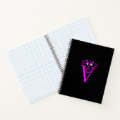 Lettre violette Carnet spiral face (Intérieur)