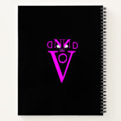 Lettre violette Carnet spiral face (Dos)
