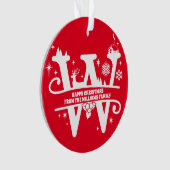 Lettre W Monogramme Nom de famille initial Salutat (devant)