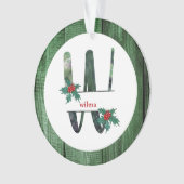 *~* Lettre W Rustic Christmas PHOTO Wood AP44 (devant)