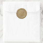 *~* Lettre W Stickers Cercle Diamant cire d'or (Sac)