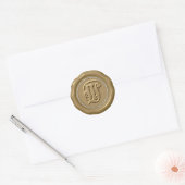 *~* Lettre W Stickers Cercle Diamant cire d'or (Enveloppe)