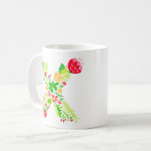 Lettre X en Fleurs Café Mug (Devant gauche)