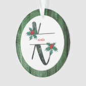 *~* Lettre X Rustic Christmas PHOTO Wood AP44 (devant)