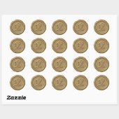 *~* Lettre X Stickers Cercle de diamant cire d'or (Feuille)