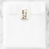 Lettre Y Monogram Cupcake Logo Autocollants d'affa (Sac)