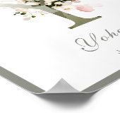 Lettre Y Monogram Rose Floral Nursery Poster (Coin)