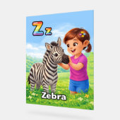 Lettre Z Affiche Alphabet - Z est pour Zèbre (Angle)