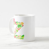 Lettre z en Fleurs Café Mug (Devant gauche)