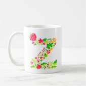 Lettre z en Fleurs Café Mug (Gauche)