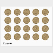 *~* Lettre Z Stickers Cercle Diamant OR cire (Feuille)