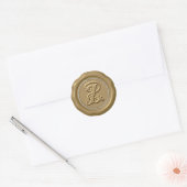 *~* Lettre Z Stickers Cercle Diamant OR cire (Enveloppe)