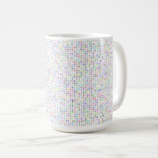 Lettres 15oz Mug (Devant droit)