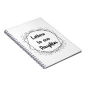 Lettres à la fille Carnet monochrome Journal (Côté Droit)