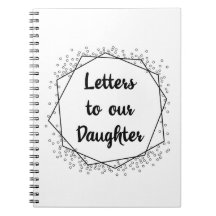 Lettres à la fille Carnet monochrome Journal