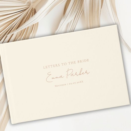 Lettres à la mariée, Beige-Rose-Or-Foil