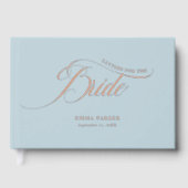 Lettres à la mariée, bleu poudreux, Rose-or- (Recto)