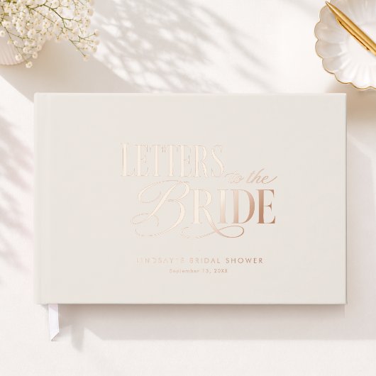 Lettres à la mariée ! Cadeau de mariage beige