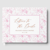 Lettres à la mariée Réception de mariage rose toil (Recto)