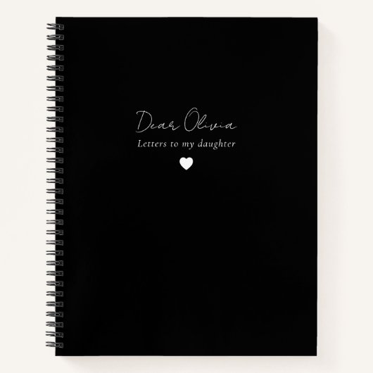 Lettres à mon Carnet de journal de garde de ma fil (Devant)