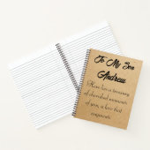 Lettres à mon fils journal de carnet personnalisé (Intérieur)