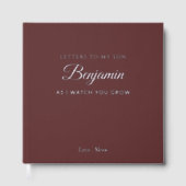 Lettres À Mon Fils Journal Personnalisé Keepsaké (Recto)