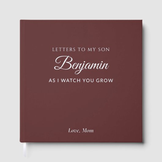 Lettres À Mon Fils Journal Personnalisé Keepsaké (Recto)