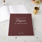 Lettres À Mon Fils Journal Personnalisé Keepsaké