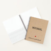 Lettres à mon mari Journal mémoire personnalisée (Intérieur)