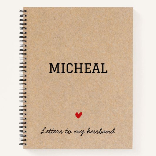 Lettres à mon mari Journal mémoire personnalisée (Devant)