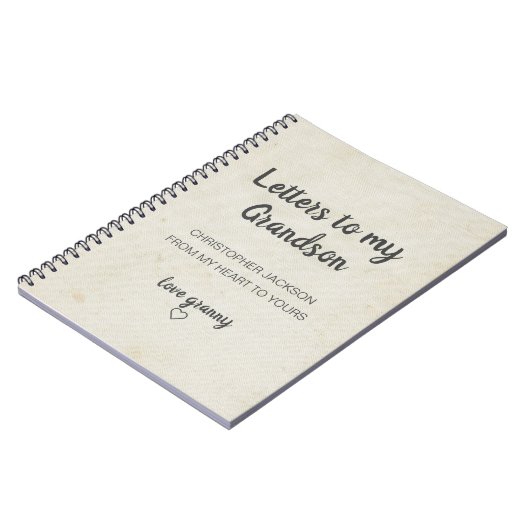 Lettres à Mon petit-fils Keepsaké Journal (Côté gauche)