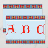 Lettres ABC Invitation (Devant / Derrière)