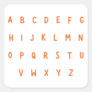 Lettres alphabet ABC Stickers A-Z Étiquette