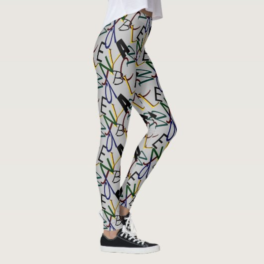 Lettres Alphabet Funky Leggings (Droite)