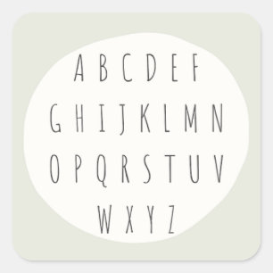 Lettres alphabétiques ABC Stickers & Étiquettes