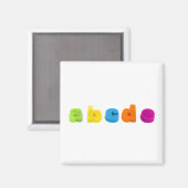 lettres alphabétiques aimant frigo (Recto/Verso)