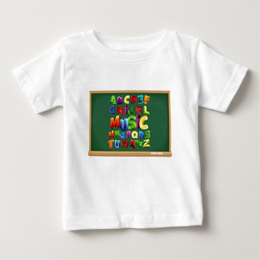 Lettres alphabétiques pour t-shirt bébé (Devant)